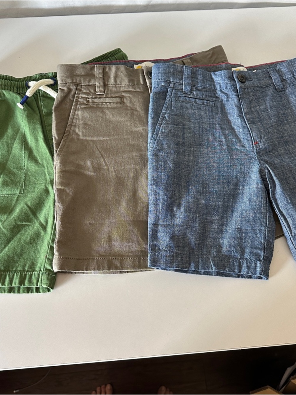 Mini Boden Chino and elastic waist shorts Boys Size 8, Lot of 3